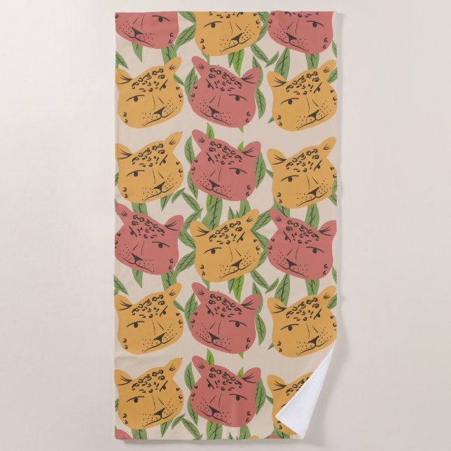 Toalha De Praia Queijos Selvagens Plantas Verdes (Frente)