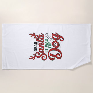 Toalha De Praia Querido Papai Noel Foi O Cachorro Camisa De Natal