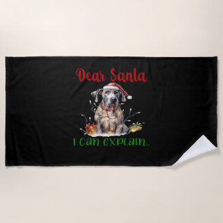 Toalha De Praia Querido Papai Noel Posso Explicar Great Dane T-Shi