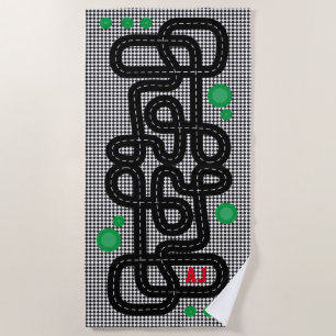 Toalha De Praia Race Track Kids Playmat Cars Trucks Name Racing
