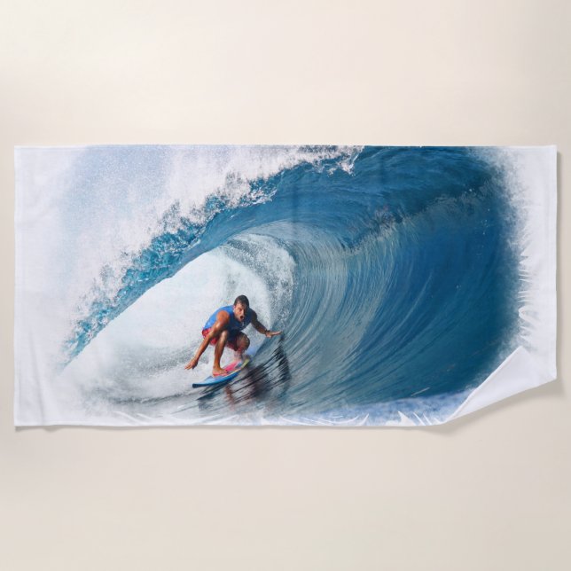 Toalha de praia radical do 1B do surfista (Frente)