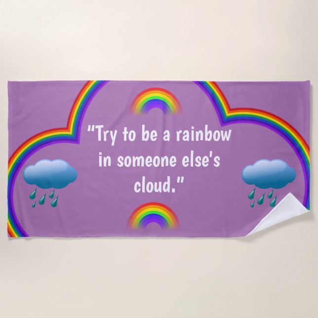 Toalha De Praia "Rainbow" Beach Towel (Frente)