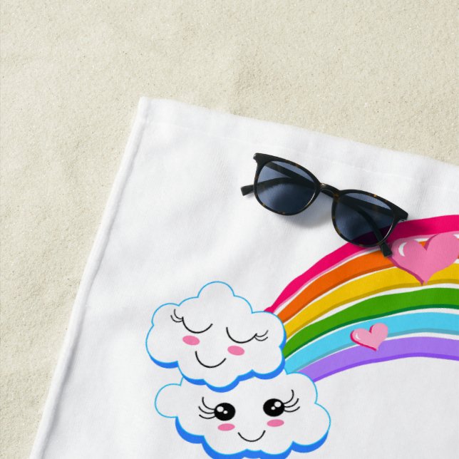 Toalha De Praia Rainbow Clouds Beach Towel (In Situ)