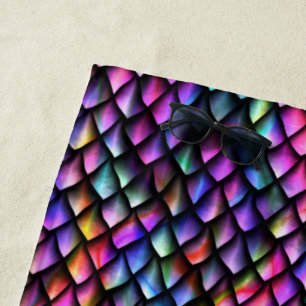 Toalha De Praia Rainbow Dragon Scales Beach Towel