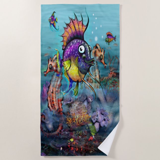 Toalha De Praia Rainbow Fish Beach Towel (Frente)