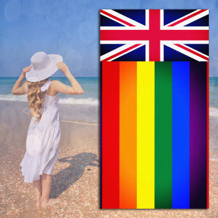 Toalha De Praia Rainbow Flag & Pride, comunidade LGBT/Bandeira Bri