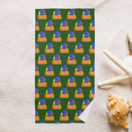 Toalha De Praia Rainbow Lorikeet Parrot