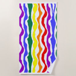 Toalha De Praia Rainbow Pride Beach Towel
