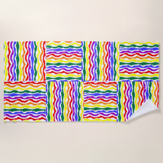 Toalha De Praia Rainbow Pride Beach Towel