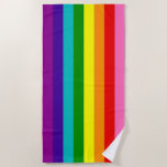 Toalha De Praia Rainbow Stripe Gilbert Baker Pride Cores<br><div class="desc">Banda arco-íris baseada na bandeira de bakers de gilbert.</div>