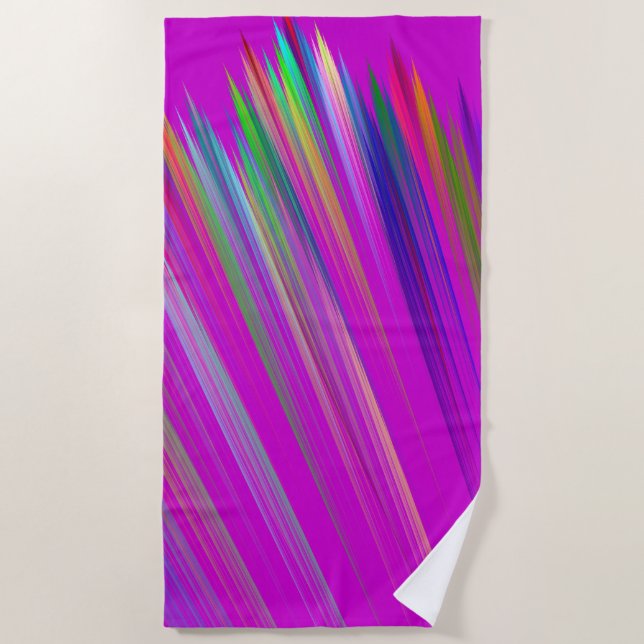 Toalha De Praia Rainbow stripes (Frente)