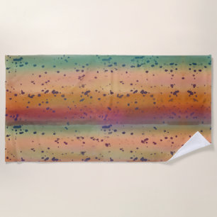 Toalha De Praia Rainbow Trout Fish Skin Divertido