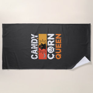 Toalha De Praia Rainha do Candy Corn Halloween SVG Design
