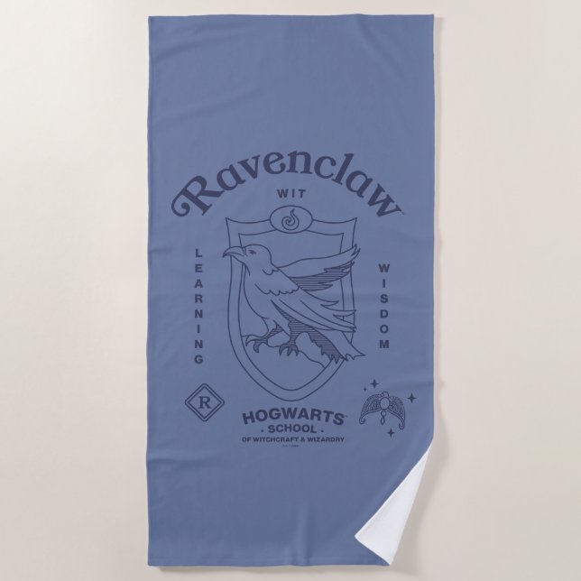 Toalha De Praia RAVENCLAW™ Wit Learning Wisdom Crest (Frente)