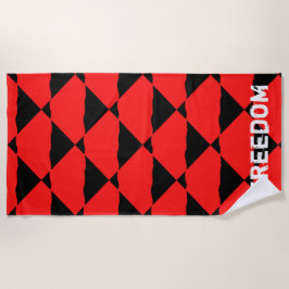 Toalha De Praia Red and black contemporany art background