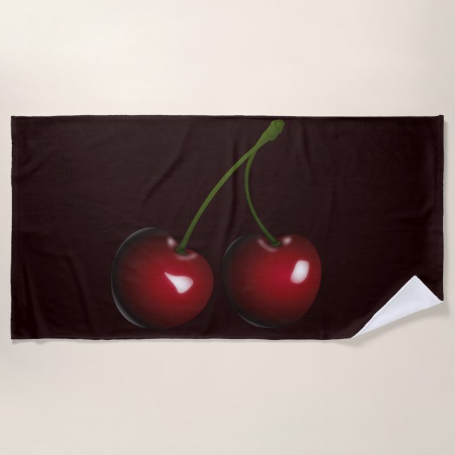 Toalha De Praia Red Cherries Beach Towel (Frente)