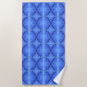 Toalha De Praia Refletor Blue Waves Moderna Design abstrato