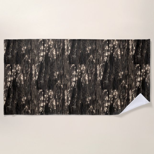 Toalha De Praia Reflexão com o brilho da luz escura (Frente)