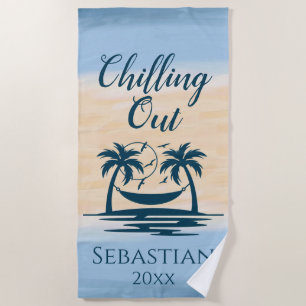 Toalha De Praia Refrigerindo Palm Trees Hammock Beach