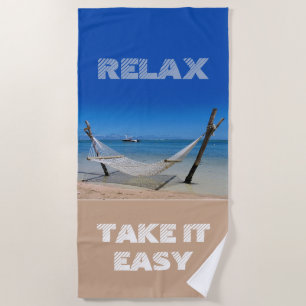 Toalha De Praia Relaxe - Tome calma