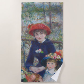 Toalha De Praia Renoir Duas Irmãs Varanda Impressionismo Francês 