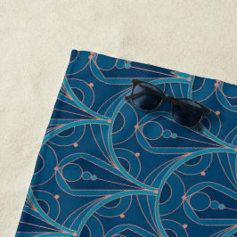 Toalha De Praia Repeating geometric Art Deco pattern