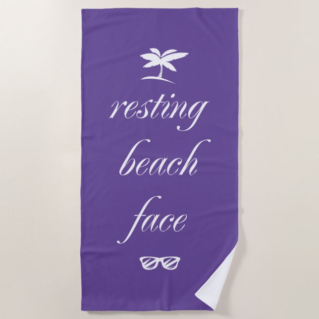 Toalha De Praia Resting Beach Face (Frente)