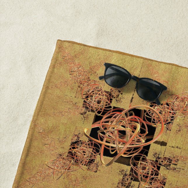 Toalha De Praia Retângulo de ouro (In Situ)