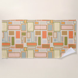 Toalha De Praia Retângulos de Boho