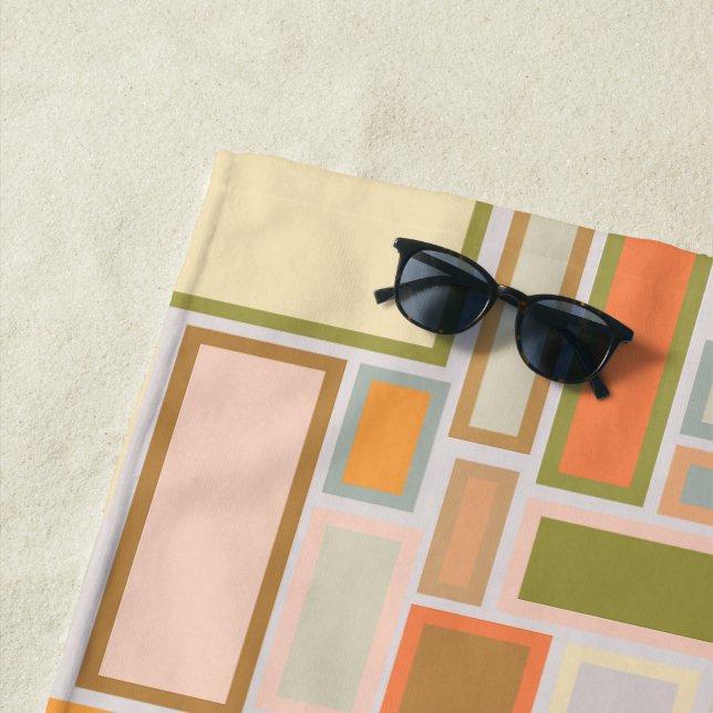 Toalha De Praia Retângulos de Boho (In Situ)