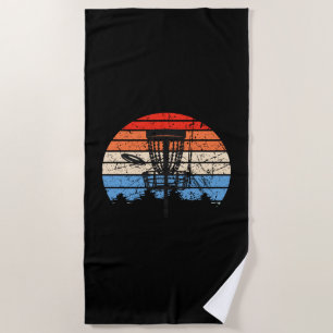 Toalha De Praia Retro de Golf Disco Golf Frisbee