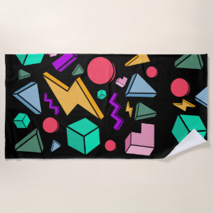 Toalha De Praia Retro estético da Vintage dos anos 80