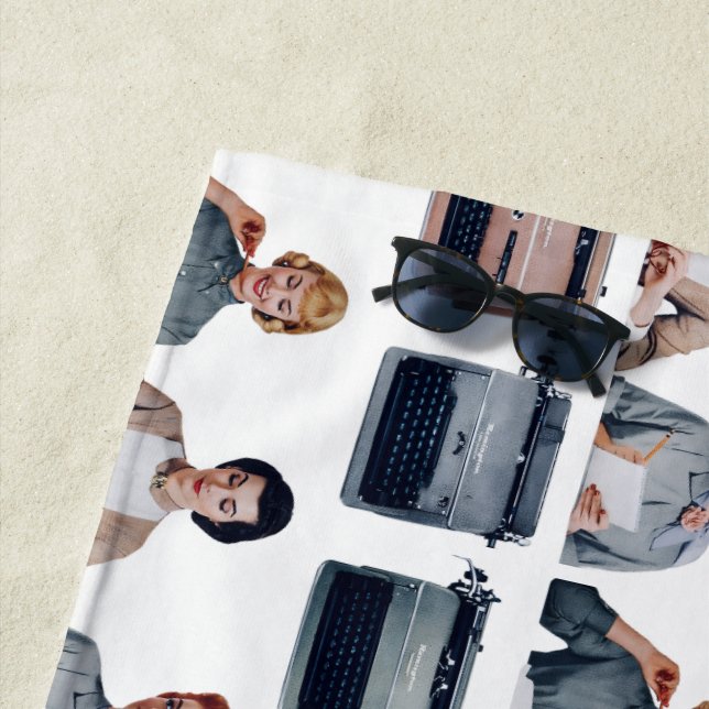 Toalha De Praia Retro Happy Administrative Professionals Day  (In Situ)