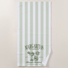 Toalha De Praia Retro Moderno Margaritas e Matrimony Strike Bach
