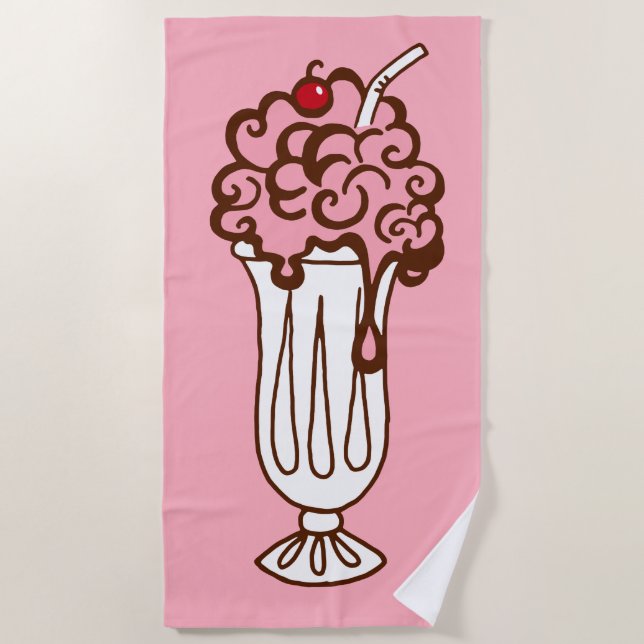 Toalha De Praia Retro Soda Shop Beach Towel  (Frente)