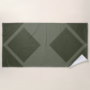 Toalha De Praia Reversible Look Diamond Beach Towel - Moss Green