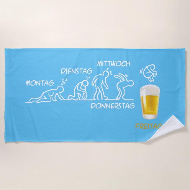 Toalha De Praia Revolução da cerveja (Frente)