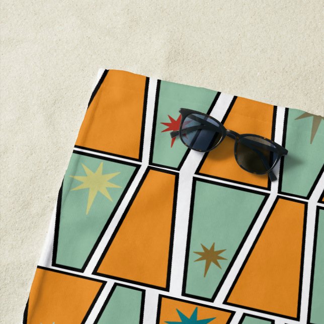 Toalha De Praia Rhombuses with Starbursts  (In Situ)