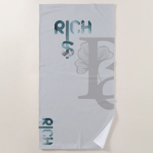 Toalha De Praia RICH Beach Towel Abstrato Trend Blue Ocean