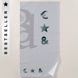 Toalha De Praia RICH Beach Towel Abstrato Trend Decor Green