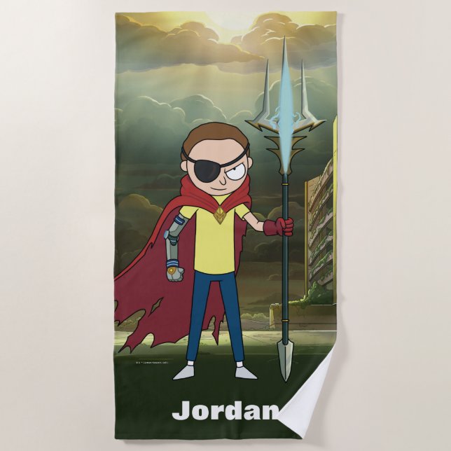 Toalha De Praia RICK E MORTY™ | Mau Morty (Frente)