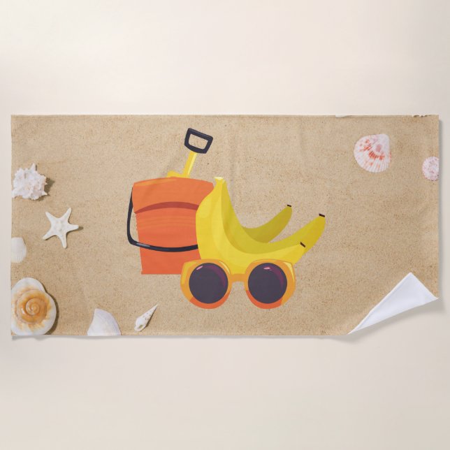 Toalha De Praia Ripe Bananas Beach Towel (Frente)