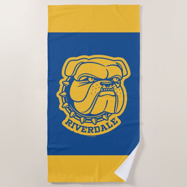 Toalha De Praia Riverdale Bulldog Head (Frente)