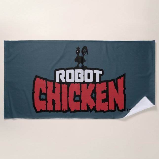 Toalha De Praia Robot Chicken Logo (Frente)