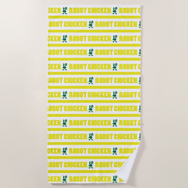 Toalha De Praia Robot Chicken Stripe Pattern (Frente)
