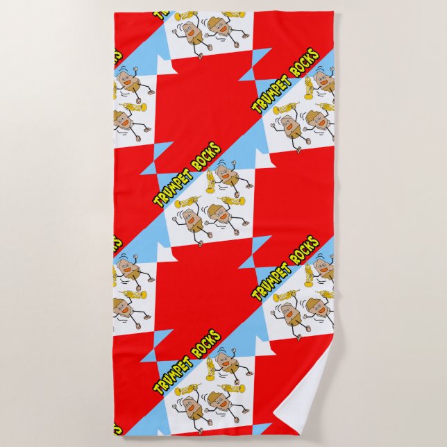 Toalha De Praia Rochas de Trompete (Frente)