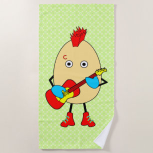 Toalha De Praia Rock Musical Egghead