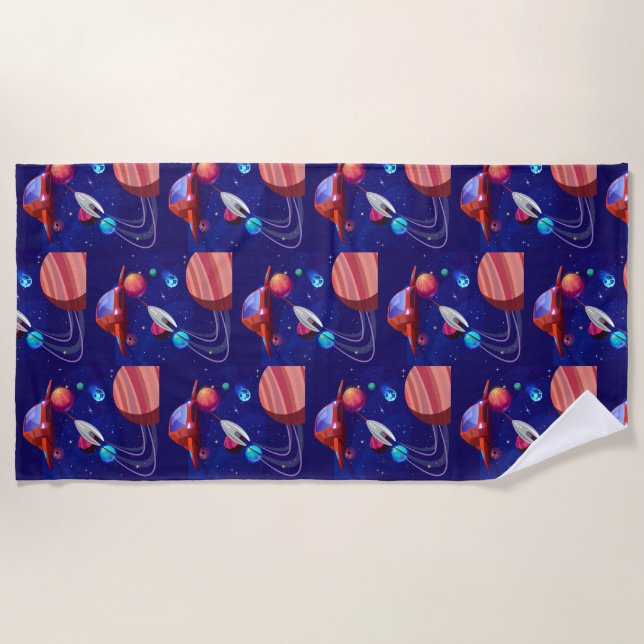 TOALHA DE PRAIA ROCKETSHIP (Frente)