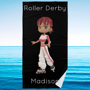 Toalha De Praia Roller Derby Beach Towel
