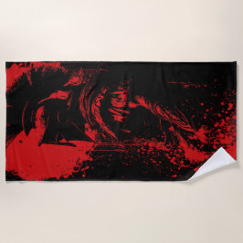 Toalha De Praia Roman Warrior Helmet Silhouette Art